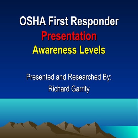 OSHA Basic Training & Awareness- 01-20-2005