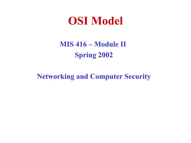 Computer Networks OSI Model Presentation.ppt