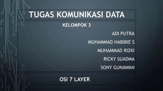 Osi layer dan fungsinya | PPTX