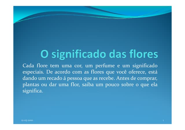 O significado das flores | PDF