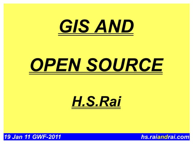 GIS and Open Source