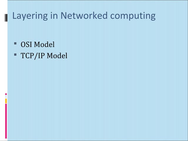 OSI model (7 LAYER )