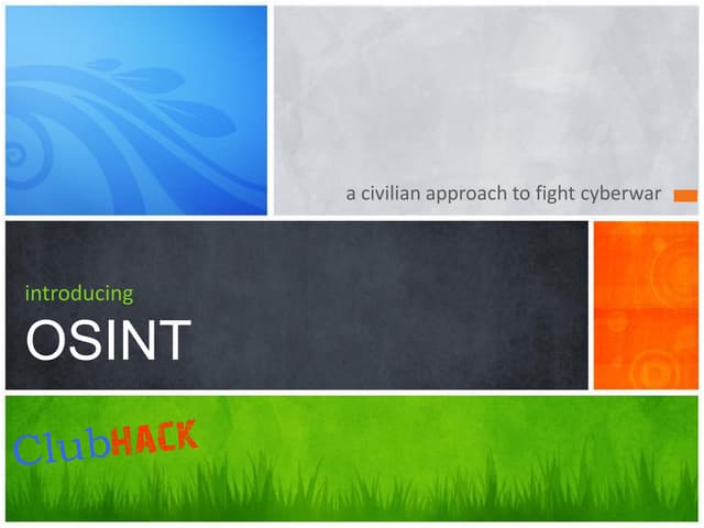 OSINT - Open Source Intelligence