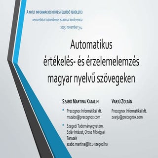 Szabó - Varjú: Automatikus  értékel...