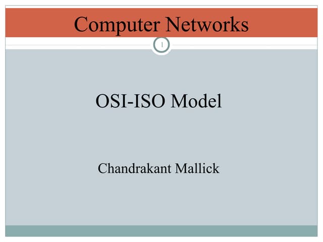 OSI Network Reference Model