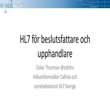 HL7 för beslutsfattare
