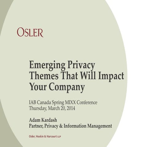 Emerging Privacy Themes That Will Impact Your Company