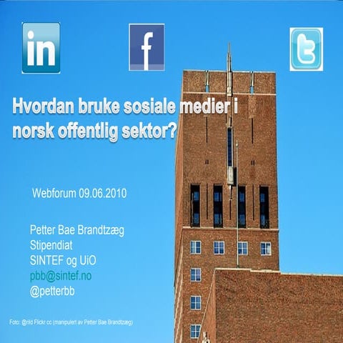 Sosiale medier i offentlig sektor