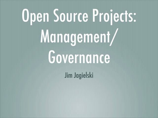 Open Source Management
