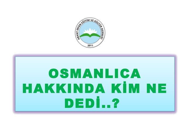 Kim ne demek osmanlıca