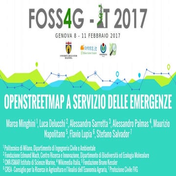 OpenStreetMap a servizio delle emergenze