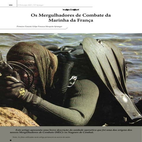 Os Mergulhadores de Combate da Marinha da França