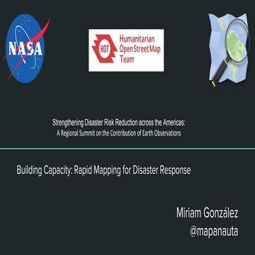 Building Capacity: Rapid Mapping for Disaster Response