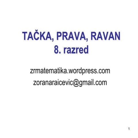 Paralelne i normalne prave zadaci za vezbanje | PPTX