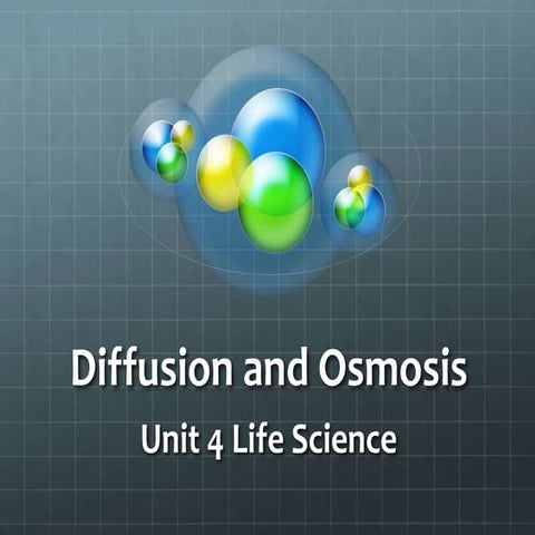 Osmosis and diffusion