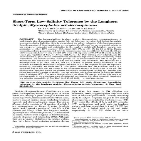 Osmosis article marine