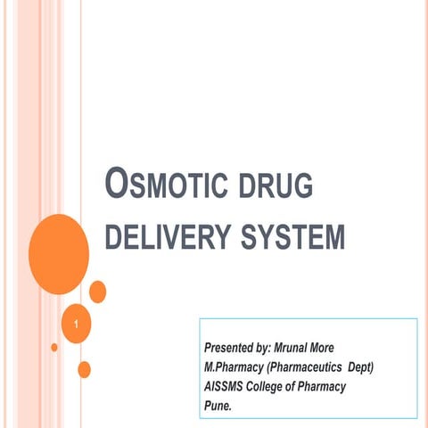 Osmotic drug delivery system
