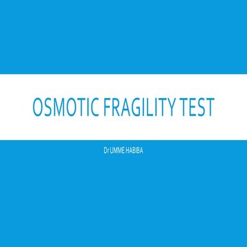 Osmotic Fragility Test