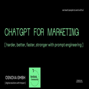 ChatGPT for Marketing