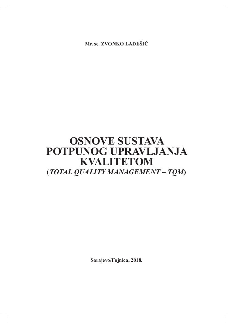 Uvođenje sustava upravljanja kvalitetom