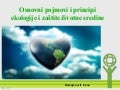 Osnovni pojmovi i principi ekologije i zaštite životne sredine