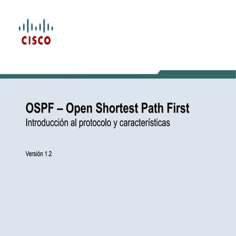 OSPF - Open Shortest Path First v1.2 | PPT