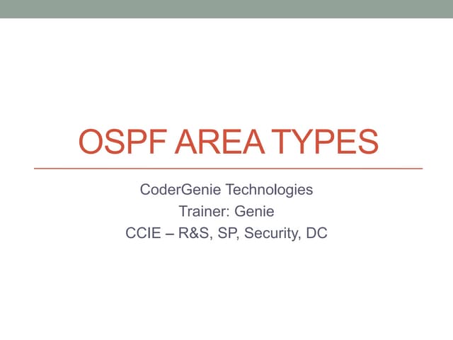 Ospf area types