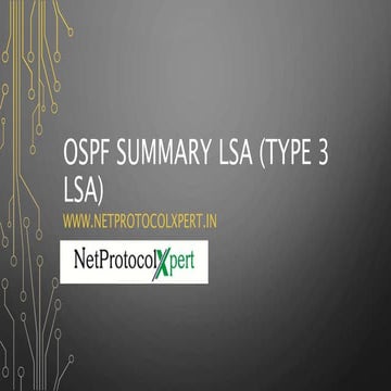 OSPF Summary LSA (Type 3 LSA)