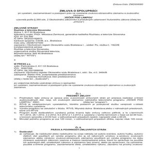 O spoluprăˇci pri vysielană­, zazna...