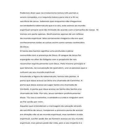 Os portais de acesso as leis espirituais ao trono de deus