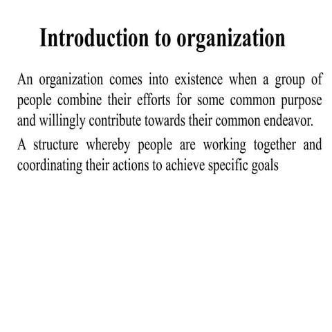 Organisation System and Structure for BBA Students