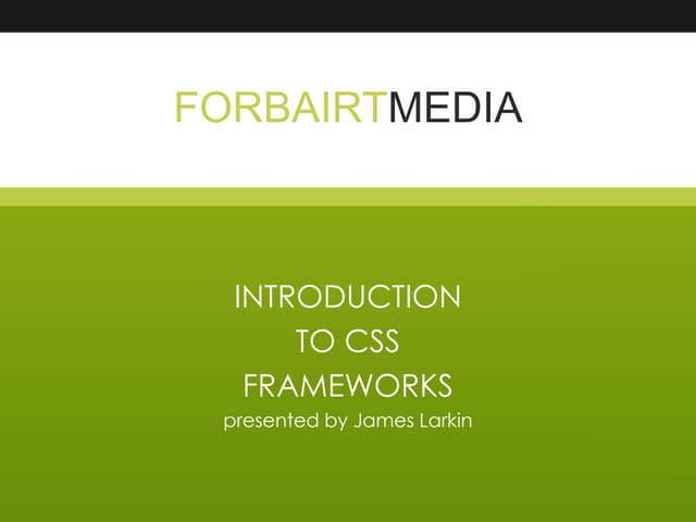BluePrint CSS slides for OSS Bar Camp Dublin