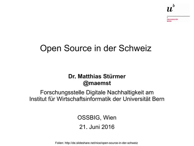 Open Source in der Schweiz