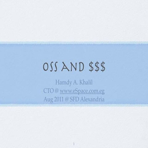 Open Source Software Business models