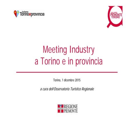 Osservatorio congressuale Torino 2014 2015