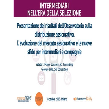 Osservatorio Distribuzione Assicurativa 2015 - Insurance Connect e SCS Consul...