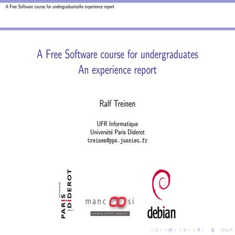 Oss for undergraduate - fossa2010