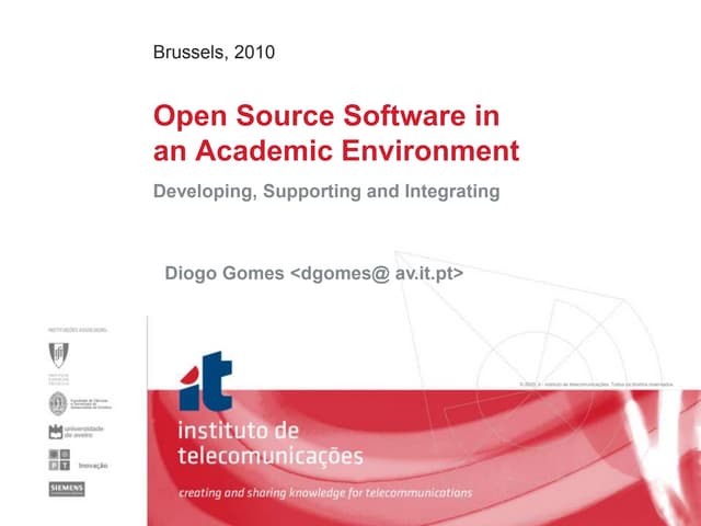Open Source &amp; Research