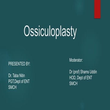Ossiculoplasty