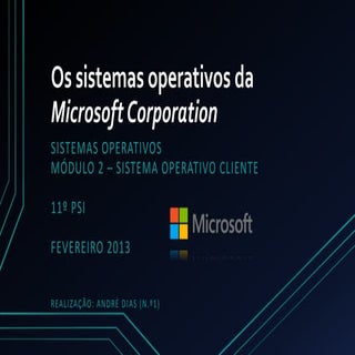Os sistemas operativos da microsoft...