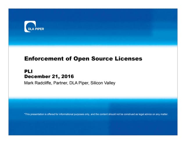 Free and Open Source Software Litigation in 2016 