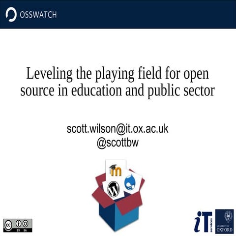 Leveling the playing field for open source in education and public sector