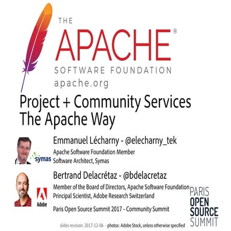 Project and Community Services the Apache Way