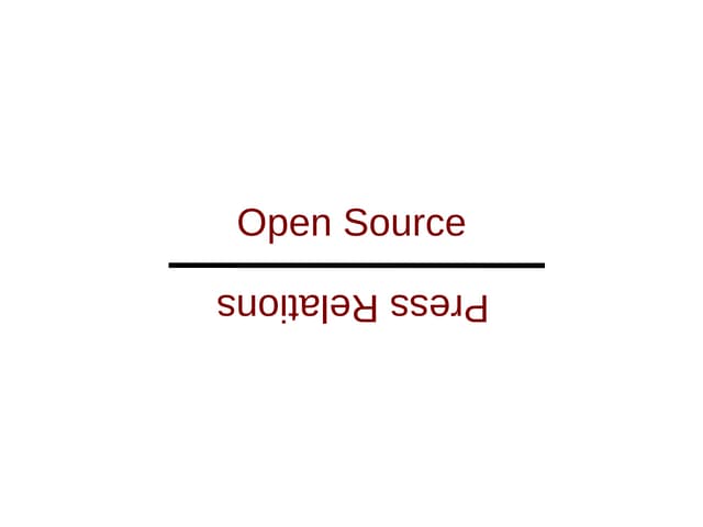 Open Source Press Relations