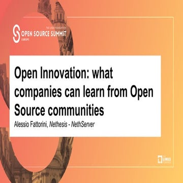 Open Innovation: What Companies Can Learn from Open Source Communities 