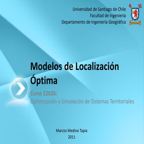 Modelos clásicos de localización óptima