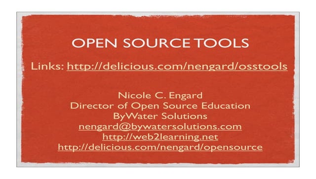 Open Source Tools