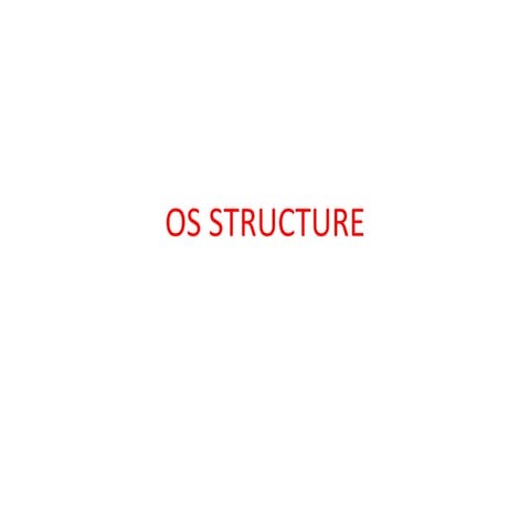STRUCTURE OF OPERATING SYSTEMS