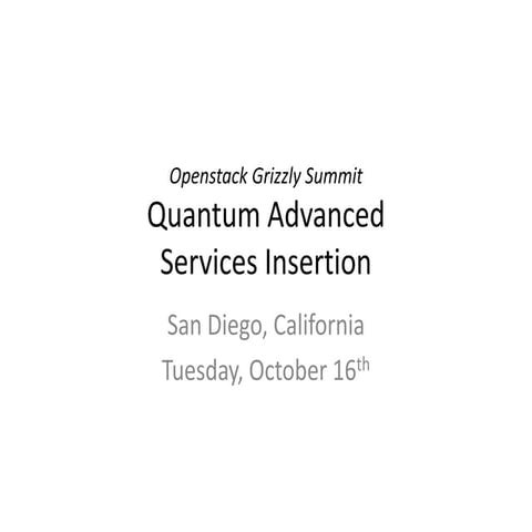 Advanced network services insertions framework