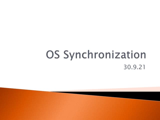 Examples in OS synchronization for UG 